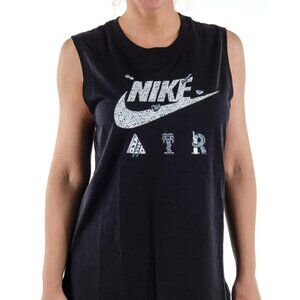 Nike Tank Top Womens Size M Black Athletic Cut Muscle Shirt